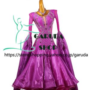 Garuda SHOP レディース社交ダンス衣装 競技ドレス モダンドレス高級