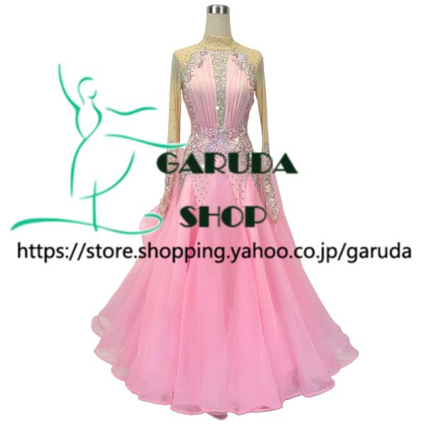 Garuda SHOP　レディース社交ダンス衣装　競技ドレス　モダンドレス高級ドレス　発表会用演出服...