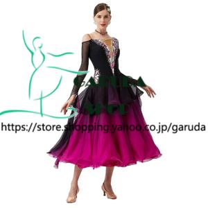 Garuda SHOP レディース社交ダンス衣装 競技ドレス モダンドレス高級