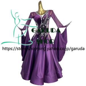 Garuda SHOP レディース社交ダンス衣装 競技ドレス ワルツドレス高級品