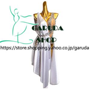 ラテンドレス❤️競技会にも最適！華やかなデザインでダンスパーティーにもオススメ Garuda SHOP レディース社交ダンス衣装 競技ドレス ラテンドレス 高級