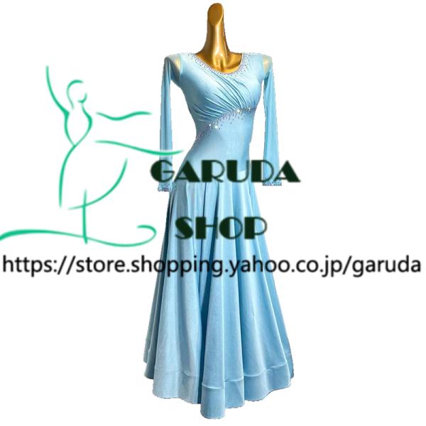 Garuda SHOP　レディース社交ダンス衣装　競技ドレス　ダンス練習ドレス　発表会用演出服ドレス...