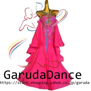 ★社交ダンスドレス〈M〉 送料無料 豪華社交ダンスドレス 競技 オーダーメード