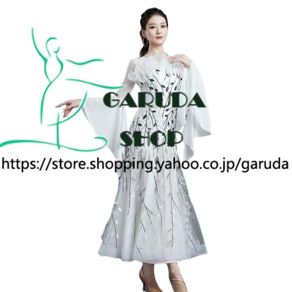 Garuda SHOP　社交ダンス衣装 レディースダンスレッスン練習ワンピースドレス＆ロングワンピー...