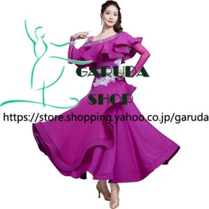 Garuda SHOP　社交ダンス衣装 レディースダンスレッスン練習ワンピースドレス＆ロングワンピース　パーティドレス　社交ダンス　モダンドレス　品番9164｜Garuda SHOP