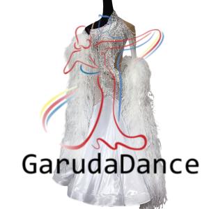 Garuda SHOP　レディース社交ダンス衣装　競技ドレス　モダンドレス高級ドレス　発表会用演出服　 高級服　セミオーダー可　スタンダードドレス　品番9524