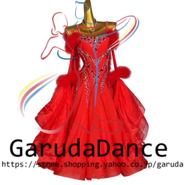 Garuda SHOP　レディース社交ダンス衣装　競技ドレス　モダンドレス高級ドレス　発表会用演出服...
