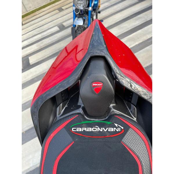 PANIGALE V2：シートカウル【ストリート】レッド・グロス / カーボン製・CARBONVAN...
