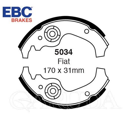 FIAT 500 .（500cc.600cc） 前後用ブレーキシュー　フィアット500　：EBC・ブ...