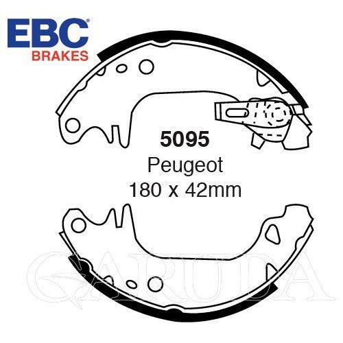 プジョー205，ルノー5　等用　リア用ブレーキシュー　：EBC・ブレーキシュー【5095】アウトレッ...