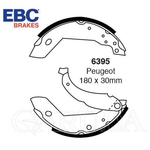 シトロエン　ZX　等用　リア用ブレーキシュー<Girling>：EBC・ブレーキシュー【6395】ア...