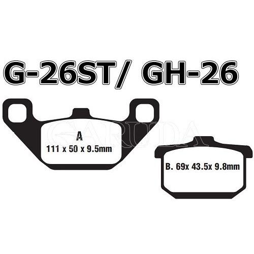 カワサキ：GPZ900R A1-A6(フロント・リア)等用 || GOODRIDGE ブレーキ・パッ...