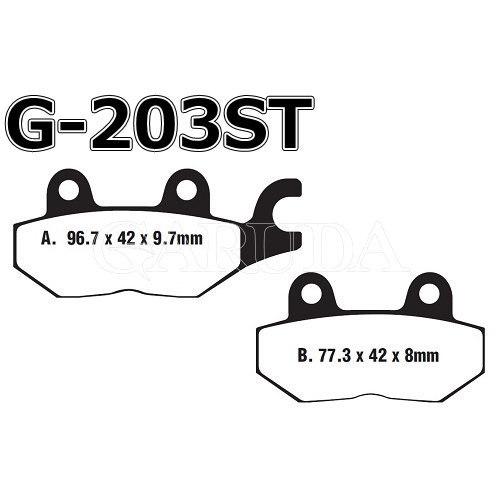 トライアンフ：スピードトリプル&lt;リア&gt;等用 || GOODRIDGE ブレーキ・パッド G203ST