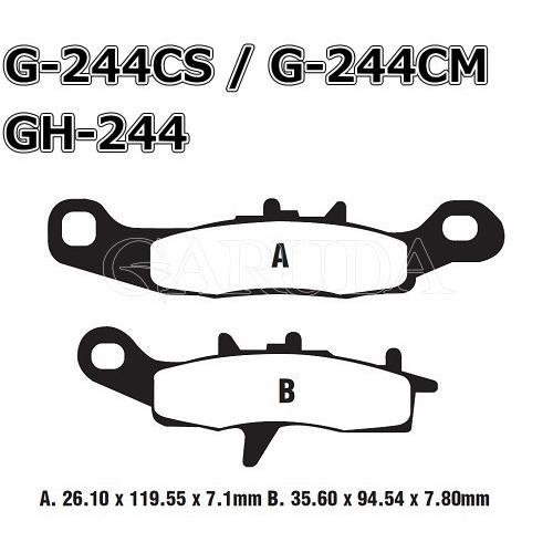 カワサキ：KX85 01-13(フロント)等用 || GOODRIDGE ブレーキ・パッド G244...