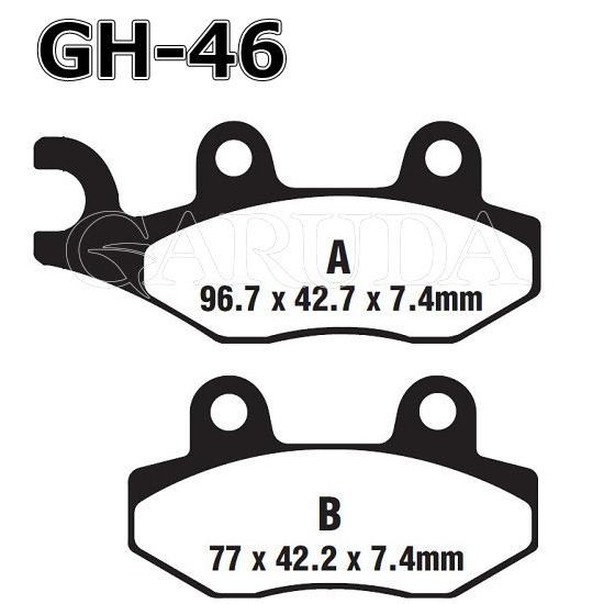 カワサキ：KLX125(フロント)等用 || GOODRIDGE ブレーキ・パッド GH046