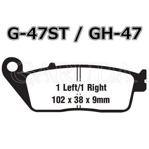 ホンダ：VFR750 88-97(リア)等用 || GOODRIDGE ブレーキ・パッド GH047