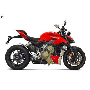 D199 DUCATI ストリートファイターV4S.用 TERMIGNONI スリップオン・ブラック・チタン2サイレンサー (パイプはステンレス製)/ドゥカティ STREEFIGHTER-Ｖ4｜garudaonlinestore