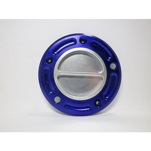 ■在庫限り特価■TWMタンクキャップ/KAWASAKI 5H用/ブルー・シルバー/スクリューtype