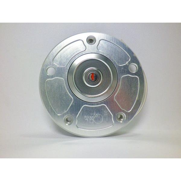 ■在庫限り特価■TWMタンクキャップ/KAWASAKI 5H用/シルバー/ロックtype