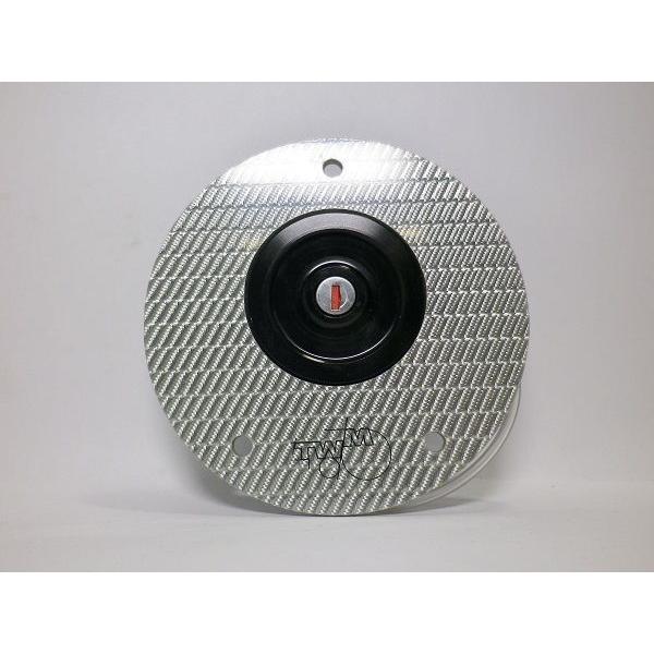 ■在庫限り特価■TWMタンクキャップ/KAWASAKI 5H用/シルバーファイバー/ロックtype