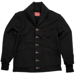 Dehen 1920(デーヘン) ショール セーター コート 2.0 カーディガン ワッペン ブラック メンズ アメリカ製 Shawl Sweater Coat Black｜garyu
