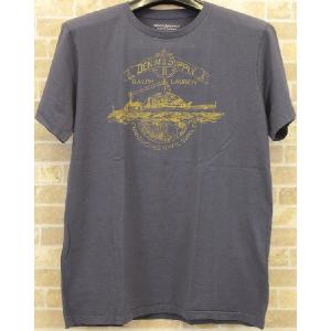 ラルフローレン Denim&Supply デニム＆サプライ 戦艦 ＆ アンカー プリント Ｔシャツ ネイビー｜garyu