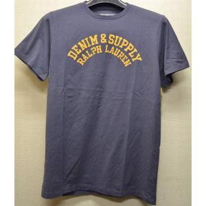 ラルフ DENIM&SUPPLY デニム&サプライ ヴィンテージ加工 ロゴプリント Ｔシャツ ネイビー｜garyu