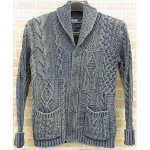 (ラルフローレン) Ralph Lauren インディゴ アラン ショール カーディガン Indigo Aran Shawl Cardigan XXL｜garyu