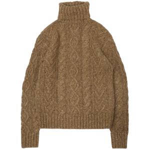 Ralph Lauren ブラウン ニットセーター RRL , RL RRL Ralph Lauren（ダブルアールエル） RRL インディゴ モックネック