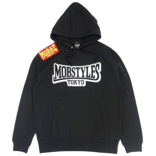 mobstyles モブスタイル プルオーバーパーカー MOB LOGO HOODIE｜ブラック