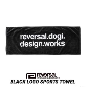 reversal/リバーサル スポーツタオル コットン BLACK LOGO SPORTS TOWEL｜garyujp