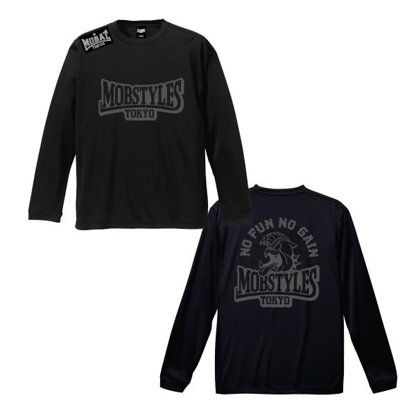 mobstyles モブスタイル Tシャツ 長袖 ロンT MOB LOGO L/S TEE｜ブラック
