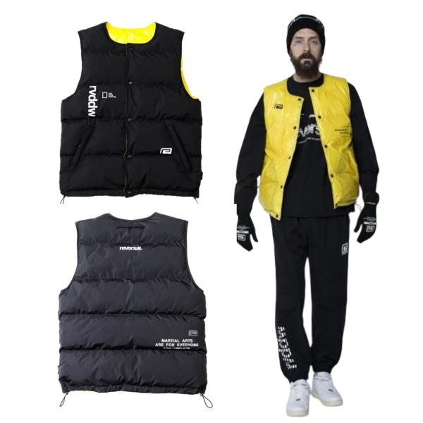 reversal/リバーサル リバーシブル パフ ベスト REVERSIBLE COLLARLESS...