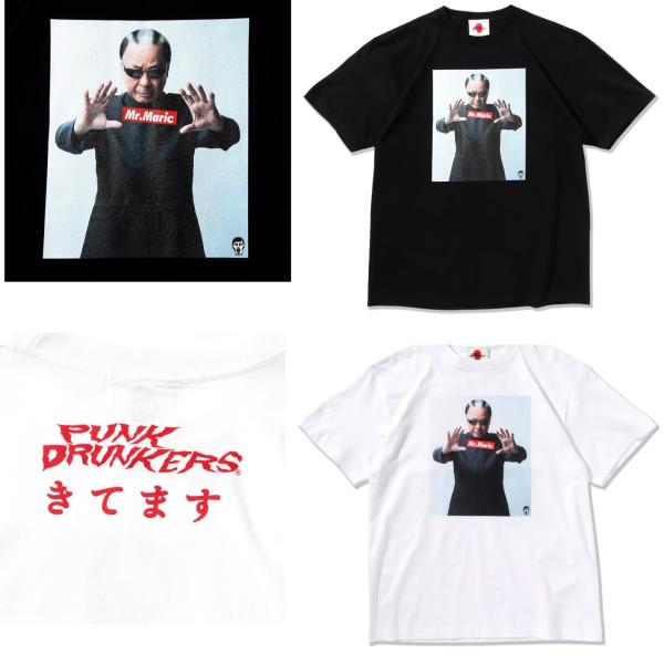 PUNK DRUNKERS パンクドランカーズ PDSxMr.マリック フォトTEE（2カラー）コラ...