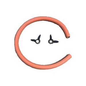 プロパンガス LPG用ゴムホース 内径 φ9.5(色:オレンジ) 2m LPH952 (ゴム管止め ...