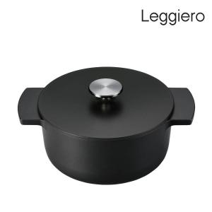 リンナイ 無水調理鍋 Leggiero(レジェロ) RBO-MN18(MB) 18cm ブラック｜gaskigu