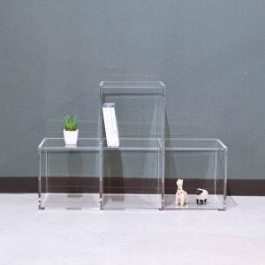 アクリル サイドテーブル マガジンラック 幅45cm×奥行20cm×高さ40cm
