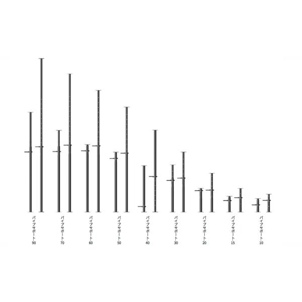 【送料別】パイプサポート (四角型) 7尺 70型 MHSS-70