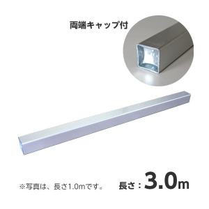 アルミ製単管パイプ 3m 50本セット (φ48.6) ホーシン『両端キャップ付