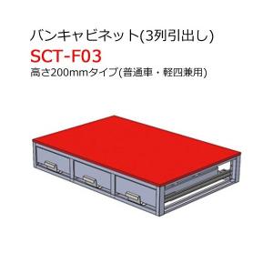 バンキャビネット(3列引出し) SCT-F03 高さ200mmタイプ 普通車・軽四兼用 ジェフコム　『個人宅宅配不可』｜gaten-ichiba