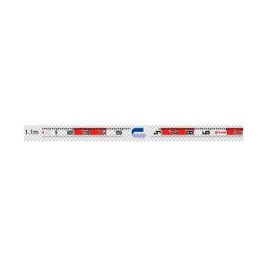 ミリ目付ロッド 1.5m 両面20cm間隔赤白 表横数字/裏縦数字 ハイビスカス|gaten-ichiba