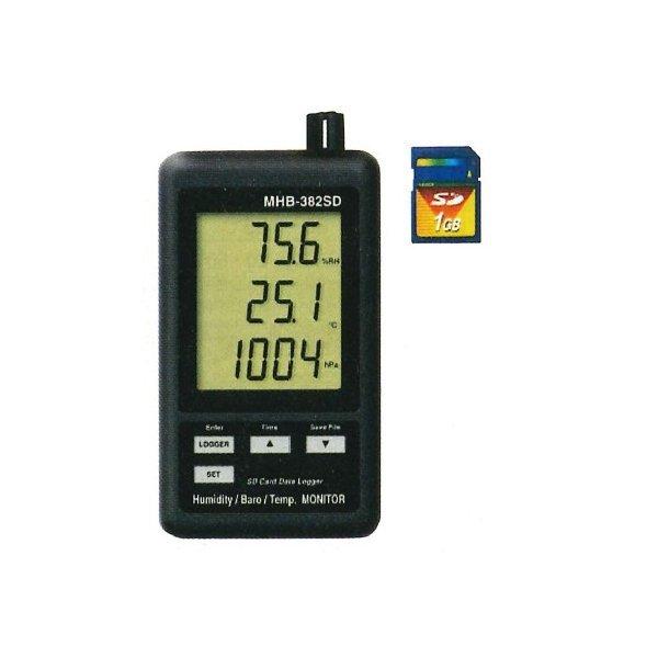 SDカードデータロガーデジタル温湿度・気圧計 MHT-381SD 温湿度 マザーツール