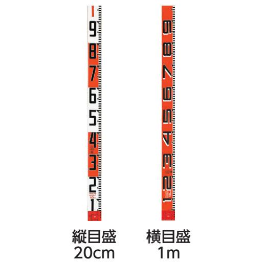 シムロンロッド60（縦目盛・赤白20cm／横目盛・赤白1m） 60mm幅  10m  SYR-10K...