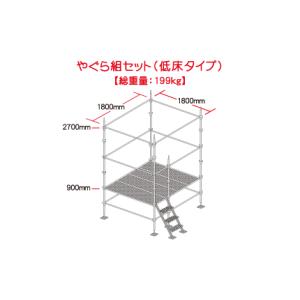 引取限定商品】やぐら組セット(低床タイプ)【総重量199kg 引取限定商品】やぐら組セット(低床タイプ)【総重量199kg