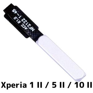 Xperia 1 II / 5 II / 10 II 指紋センサー シルバー ホワイト 銀 白 / エクスペリア ワン 修理 交換 自分で 部品 パーツ /保証無品