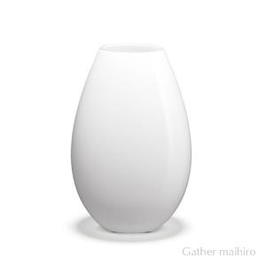 ホルムガード HOLMEGAARD コクーン ベース ホワイト H26cm ( L ) 4343203 吹きガラス 花瓶 ガラス ベース 北欧 花びん｜gathermaihiro