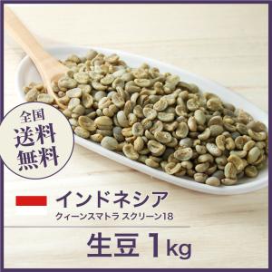 生豆 コーヒー 1kg クィーンスマトラ スクリーン18 インドネシア 送料無料 大山珈琲