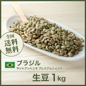 生豆 コーヒー 1kg ブラジル サントアントニオ プレミアムショコラ 送料無料 大山珈琲