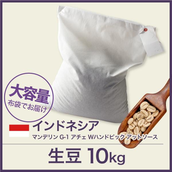 マンデリン G-1 アチェ Wハンドピック アットソース インドネシア 生豆 コーヒー 10kg 送...