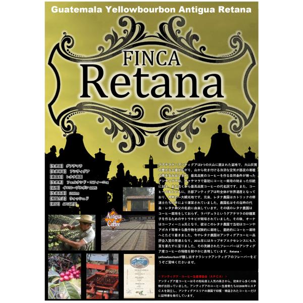 コーヒー豆 2kg 受注焙煎！ グアテマラ SHB アンティグア レタナ農園 イエローブルボン  [...